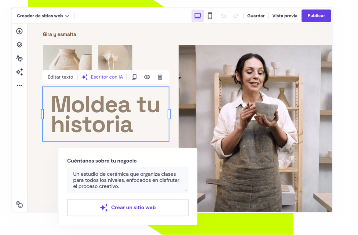 Creador de sitios web